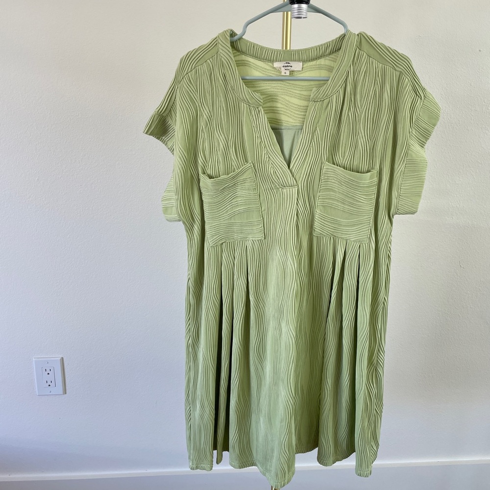 Textured Green Dress